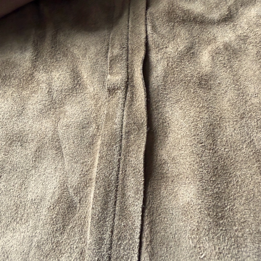 Vintage Ralph Lauren Country Suede Suspender Skirt Brown Western USA Made Moose - Picture 14 of 14